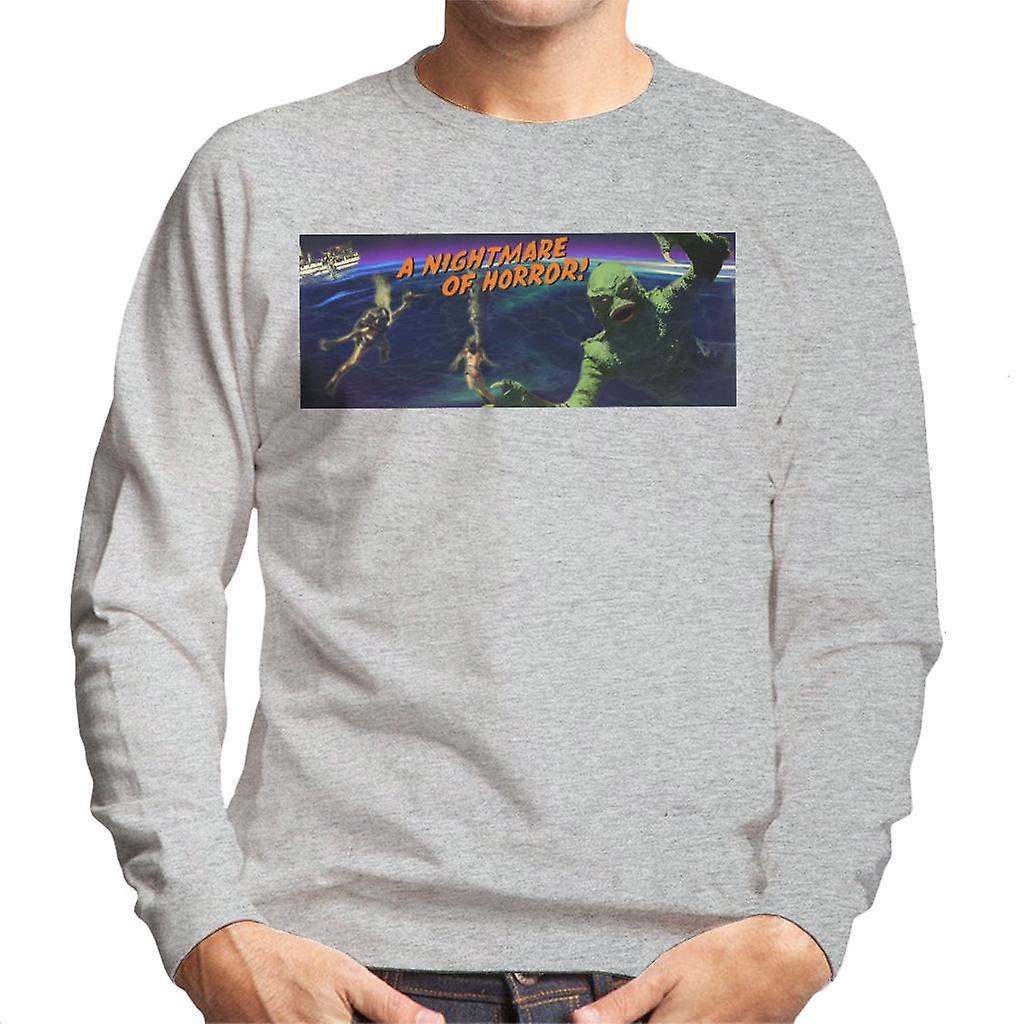 Creature From The Black Lagoon Nightmare Horror Men's Sweatshirt Heather Grey XX-Large