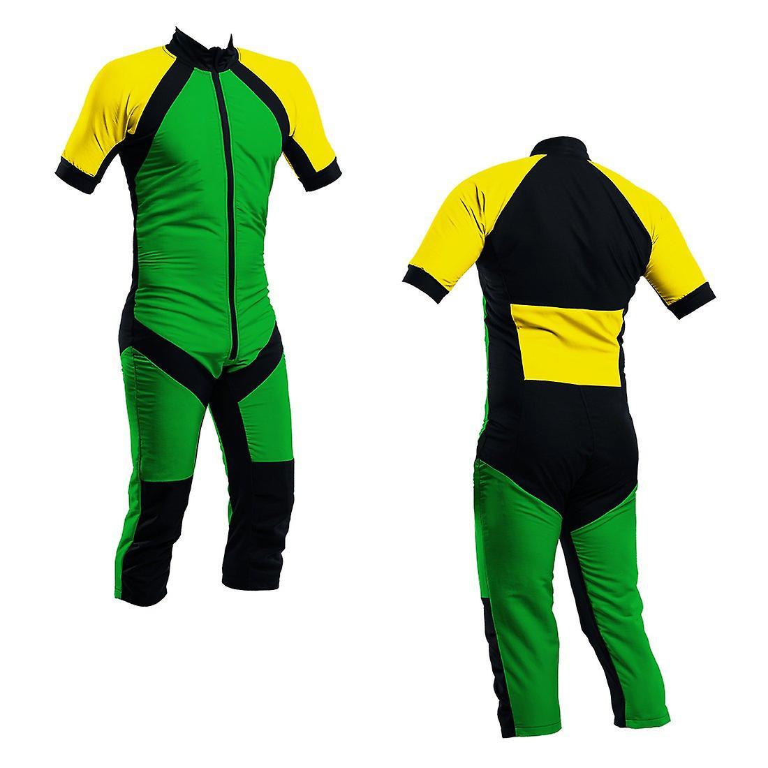 SkyexSuits Skydiving summer suit green-yellow s2-03 Green and yellow Xxxl / men