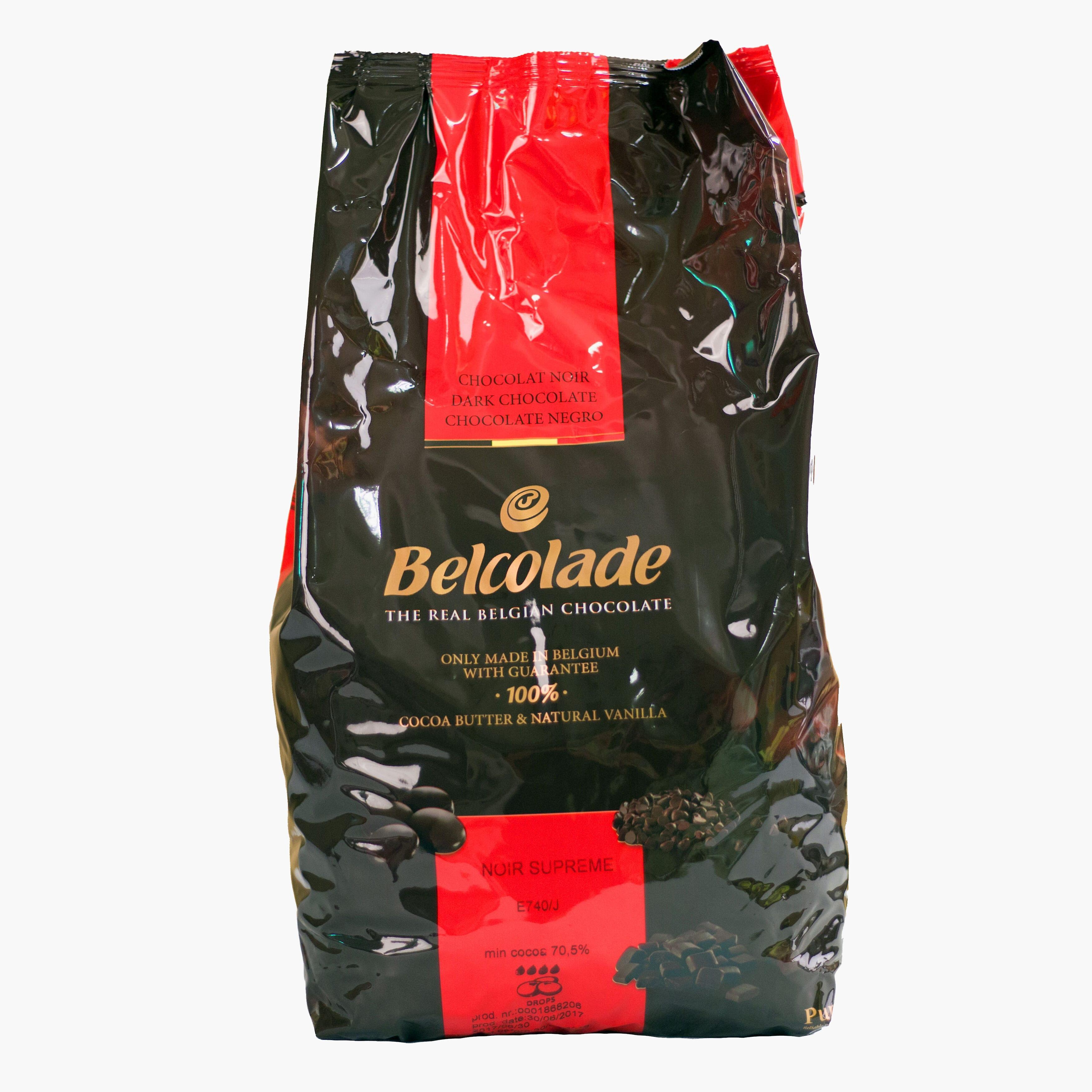 Belcolade Dark Belgian chocolate (70.5%) buttons - 5kg