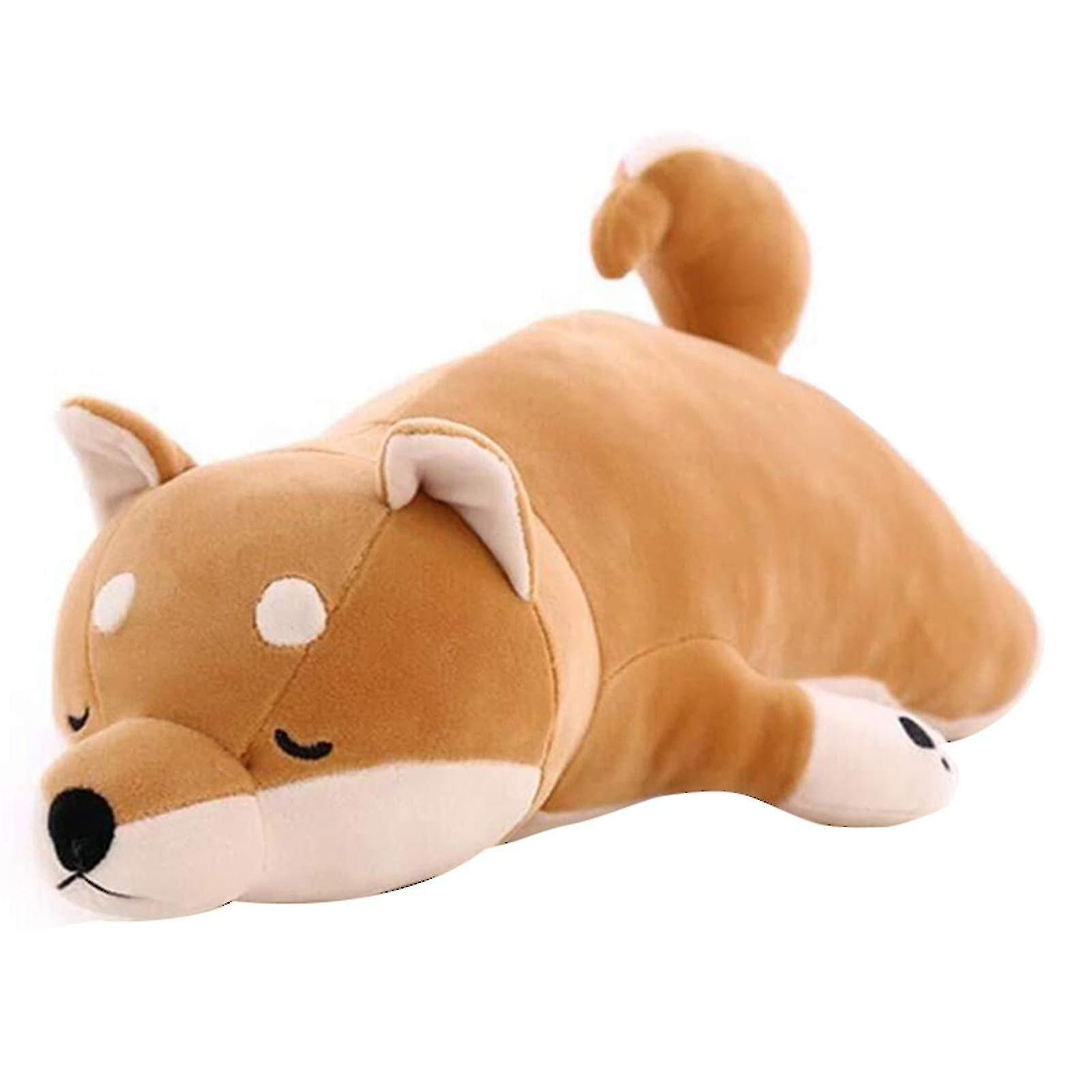 Wfuo Pastoral Dog Pillow Cute Girls Sleeping Shiba Inu Doll Plush Toy Cushion Rag Doll Gift 55CM