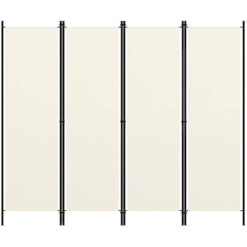 Treingi 4-panel Room Divider Cream White 200x180 Cm