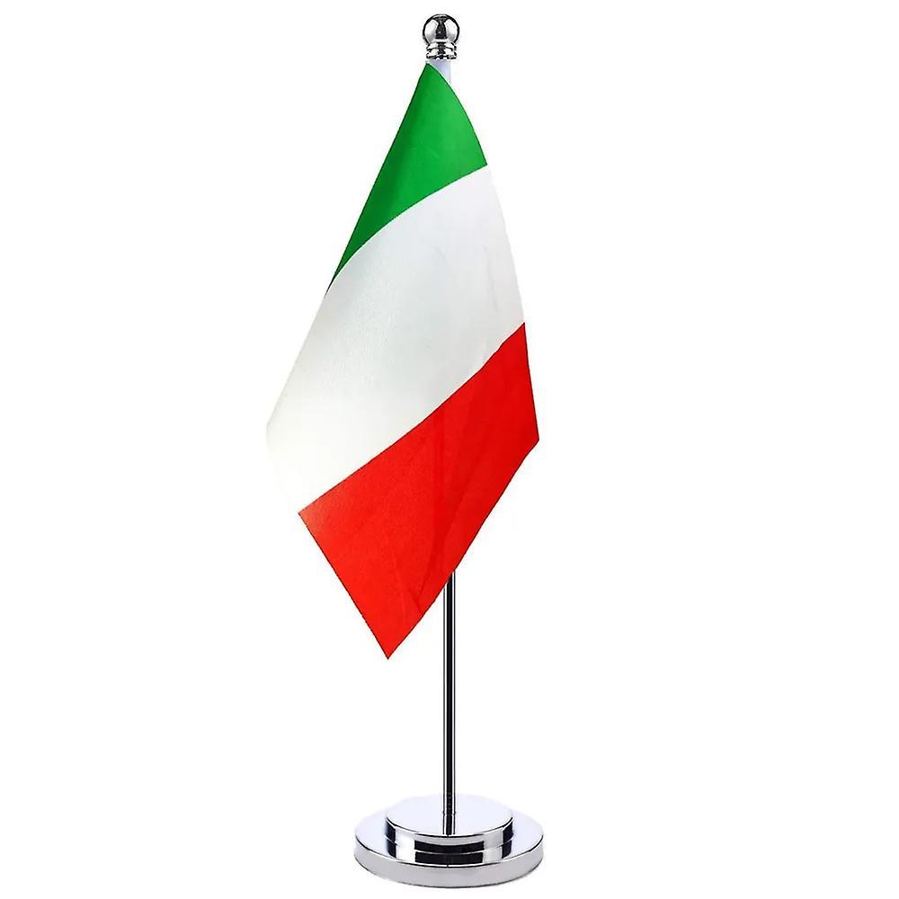 Scitoo 14x21cm Italy Desk Small Country Banner Meeting Room Boardroom Table Standing Pole The Italian National Flag