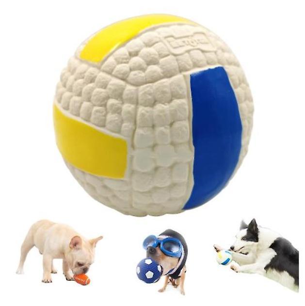 DWSM Immortal Toy for Aggressive Chewers, Squeaky Dog Football Toy, Bite Resistant Latex Pet Toy Ball Sports Ball Dog Toy