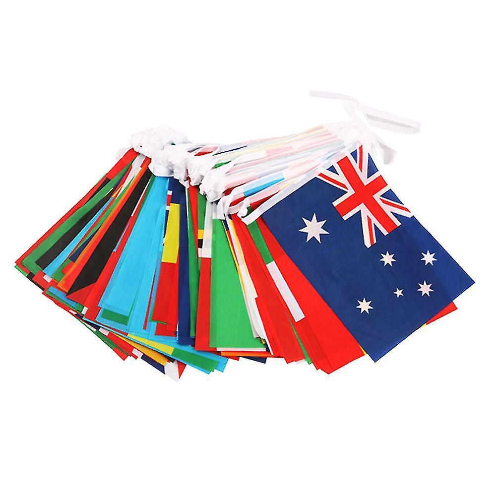 Unbrand National String Flag Banner 100 Countries World Flags Small Flags Hanging Flags For Bar Decoration