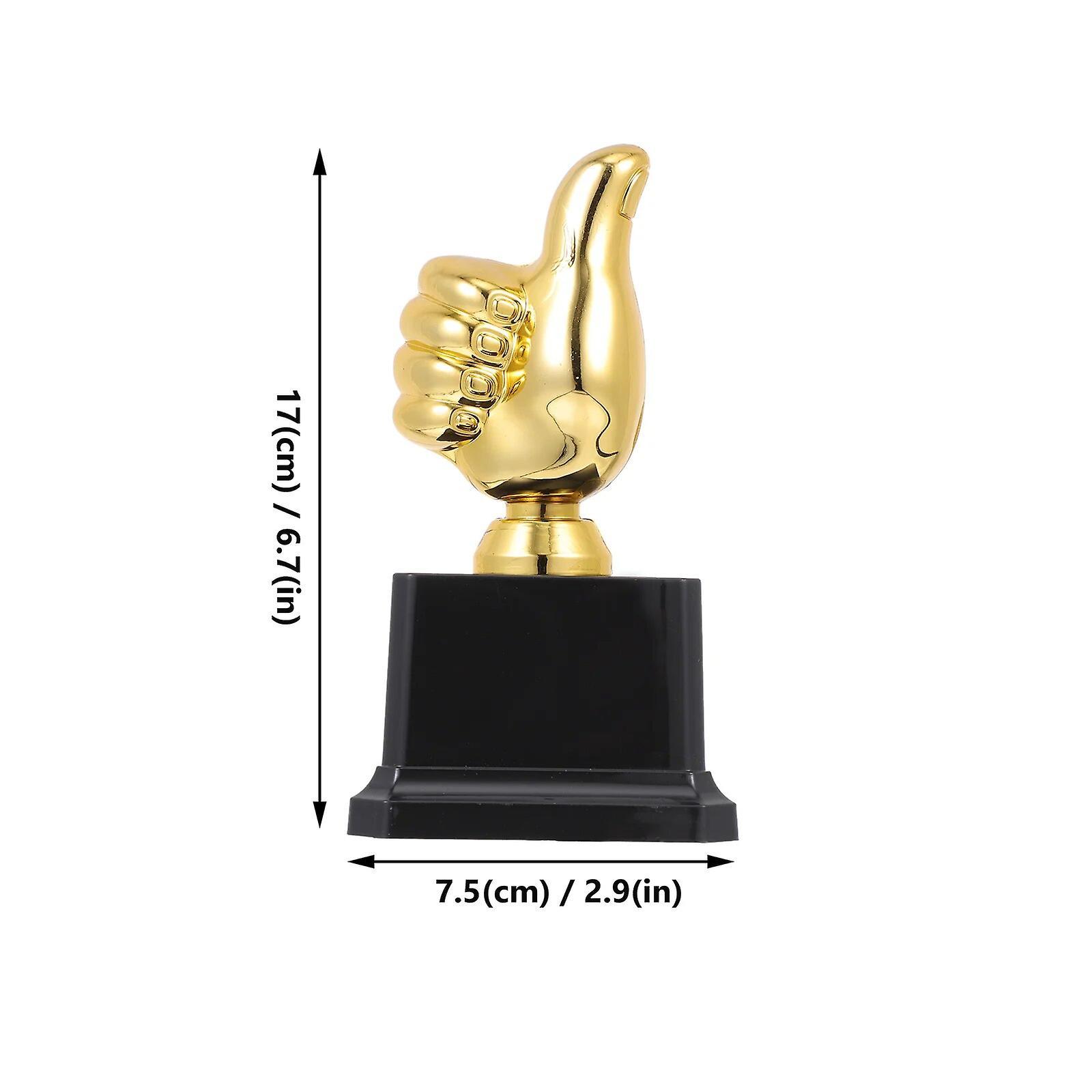 Jhshop Trophy Trophies Award Gold Thumb Cup Kids Awards Golden Medals Football Children Up Competition Thumbs Game Winner Party Sports 17X7.5X7.5CM