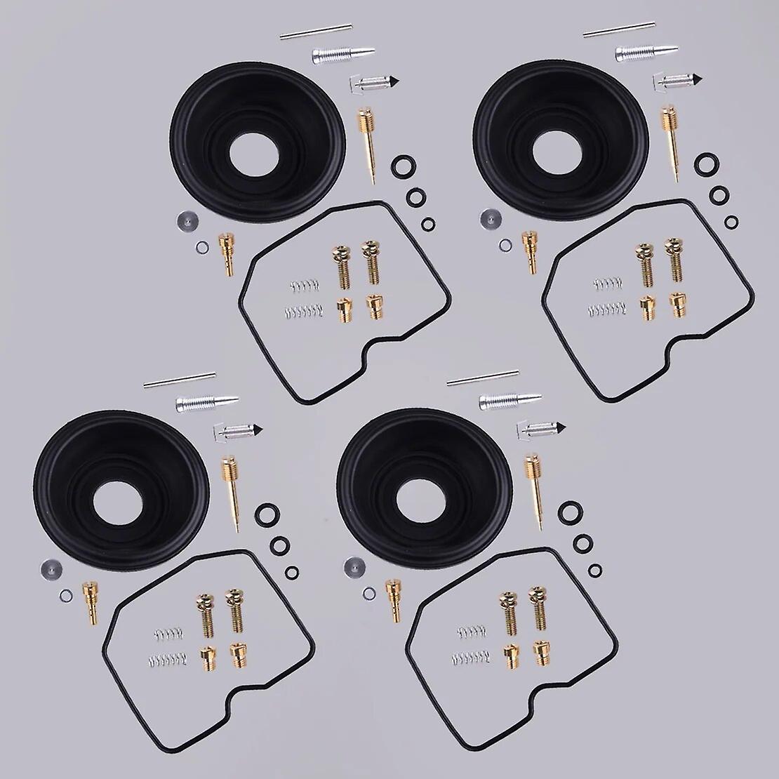 Jiechannel 4 Sets Motorcycle Carburetor Repair Kit Diaphragm Fit For Kawasaki Gpz900r Ninja Zx900a 1984 1985 1986 1987 1988 1989 1990-1996