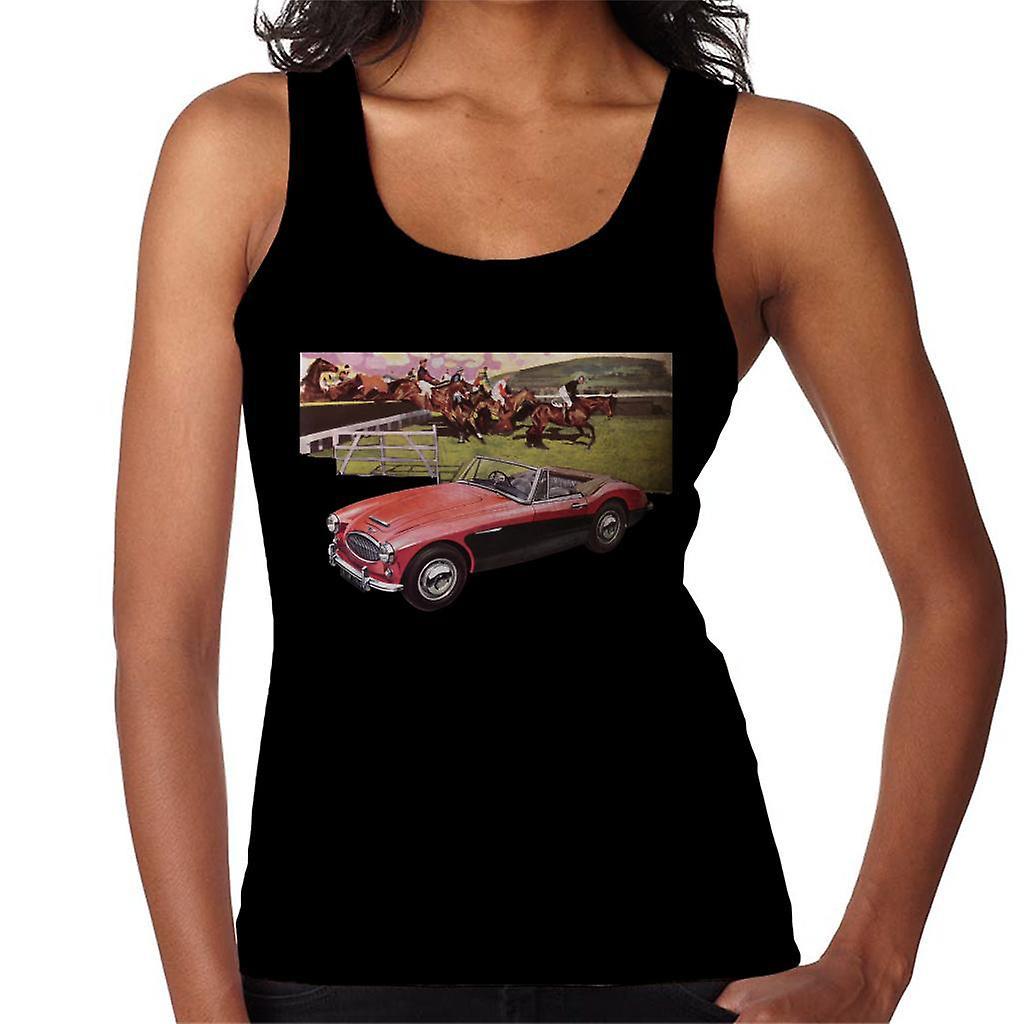 Austin Healey Sports Horses Jump British Motor Heritage Women's Vest Black XX-Large