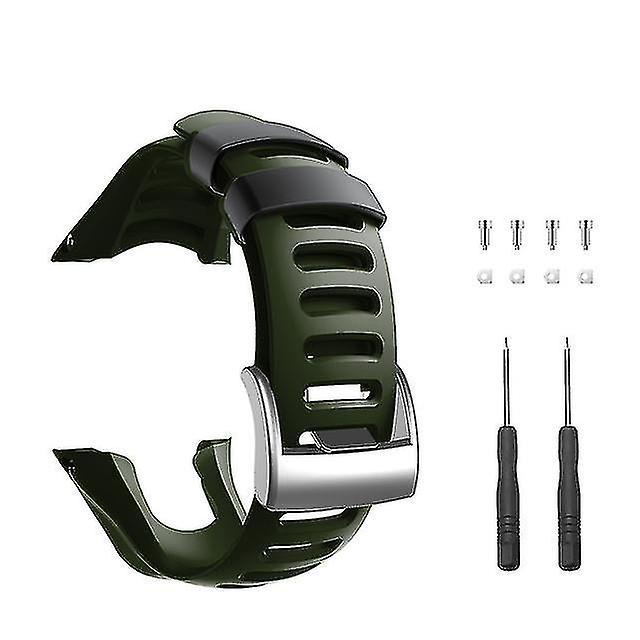 Wtowin For Suunto Ambit 3 Watch Strap Ambit 1 2 2s Smart Watch Bracelet Ambit3pea 3sport 3run Replacement Wrist Strap Army Green For AMBIT 2 2S 2R