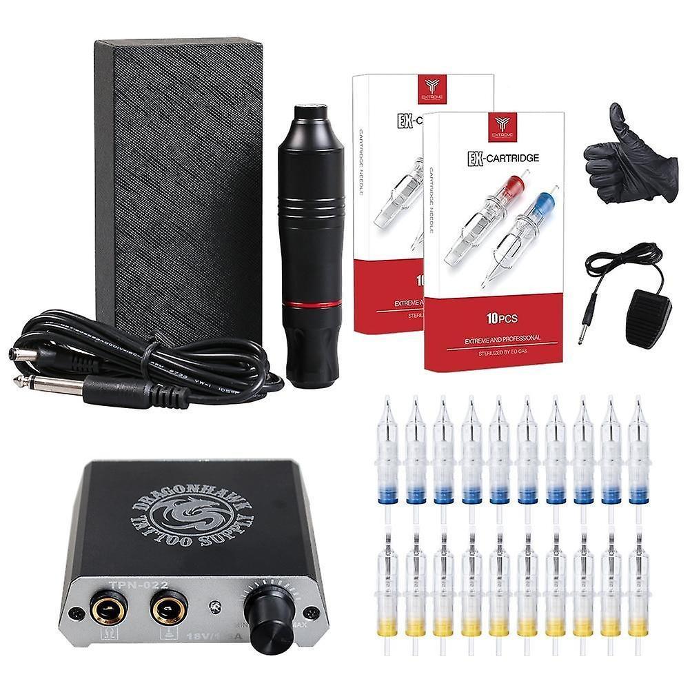 Slowmoose Complete Beginner Tattoo Kit Set - Motor Pen Machine