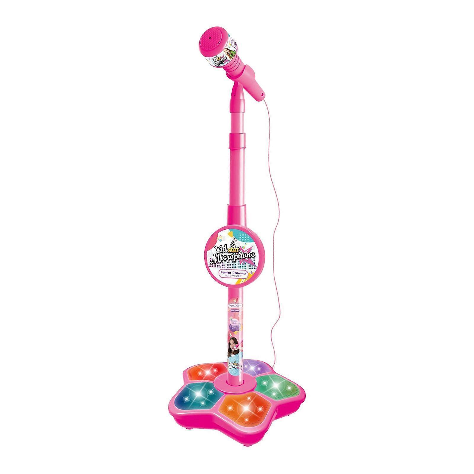 Flye Children's Microphone Microphone With Stand Simulation Standing Karaoke Baby Singing Toys 242211 Red