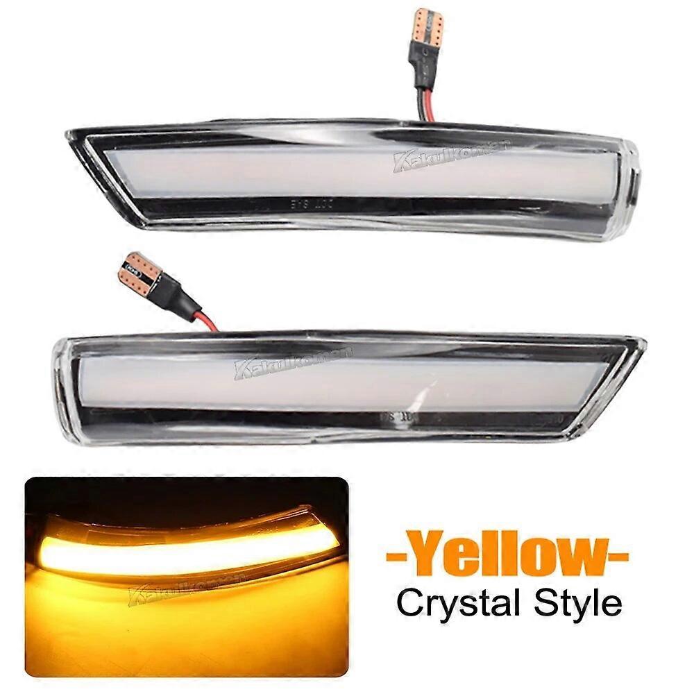 Lahdek Dynamic Turn Signal Light LED Side Rearview Mirror Sequential Indicator Blinker Lamp For Ford Focus 2 3 Mk2 Mk3 Mondeo Mk4 EU