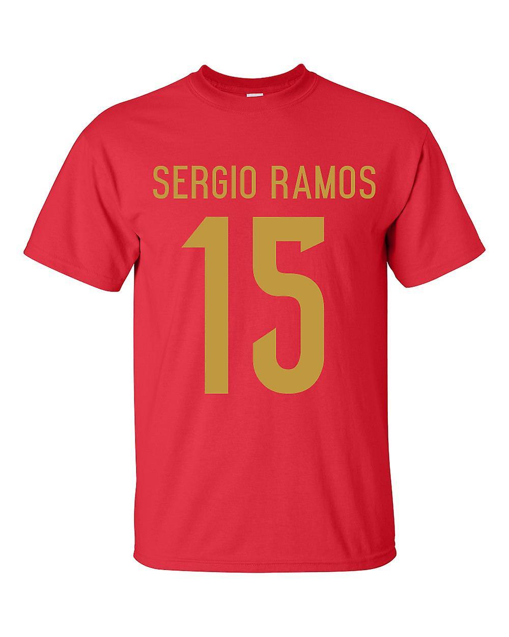 Gildan Sergio Ramos Spain Hero T-shirt (red) XL (45-48 inch)