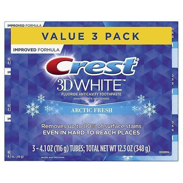 Crest 3d White, Whitening Toothpaste Arctic Fresh, 3.8 Oz, Pack Of 3