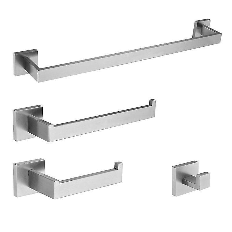 Slowmoose Stainless Steel Nickel Brushed Towel Rack, Toilet Paper Holder 4 pcs set