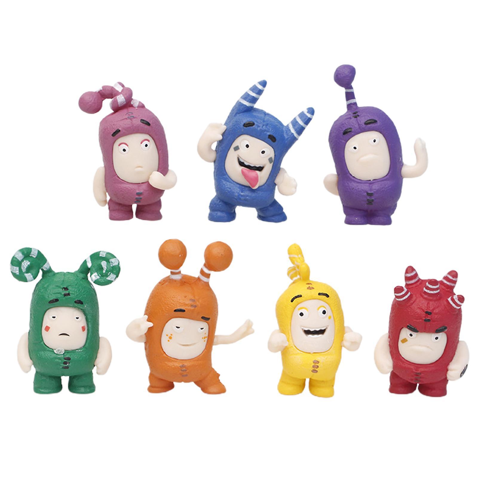 Unbrand 7pcsplush Oddbods Cartoon Toys Dolls Soft Cute Pogo New 4cm Bubbles Jeff Toy