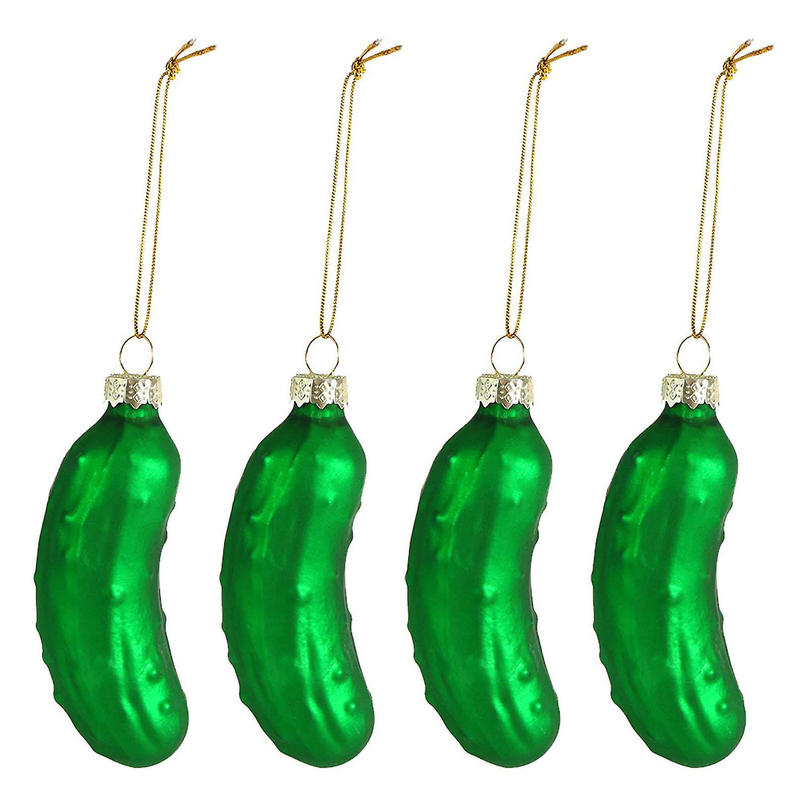 Dandanzhuan Christmas Pickle Ornament,9 Christmas Decorative Cucumbers Multicolor A