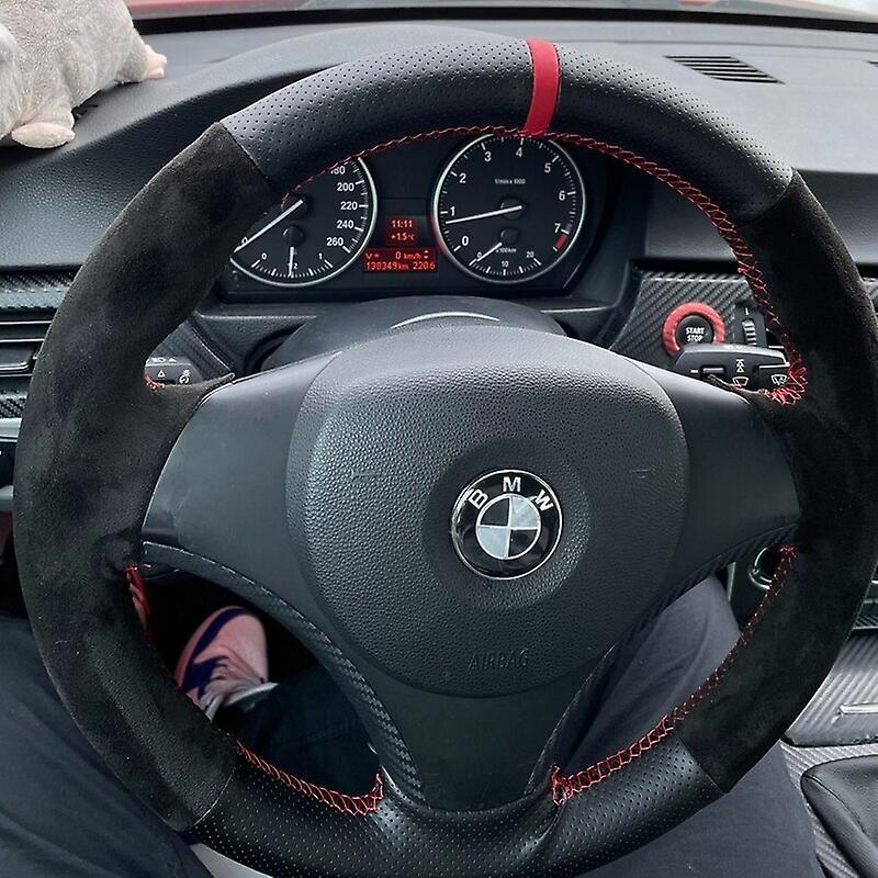 Customized Car Steering Wheel Cover Anti-slip For Bmw E90 E91 E92 E93 E87 E81 E82 E88 X1 E84 325i 330i 335i 120i 130i 120d Vehicle Steering Wheel C...