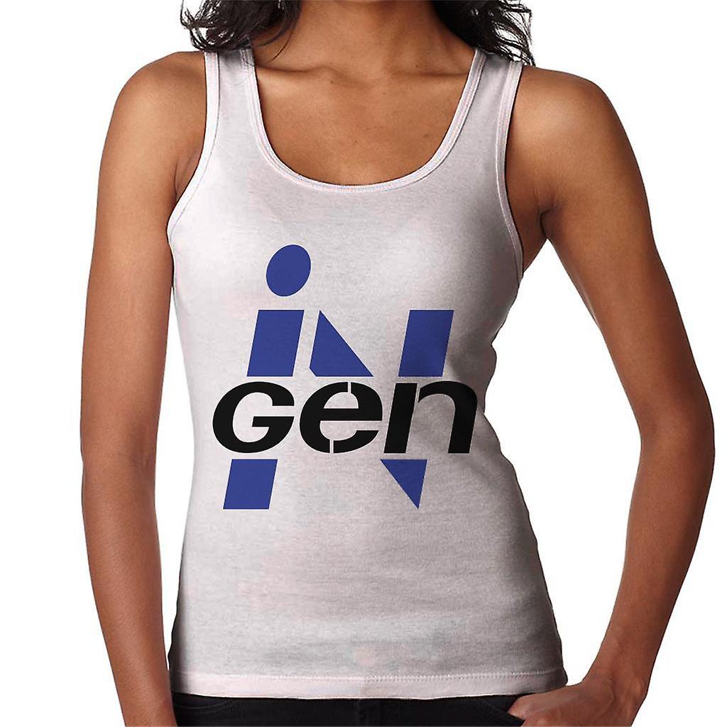 Jurassic Park Ingen Classic Blue Logo Women's Vest White X-Large