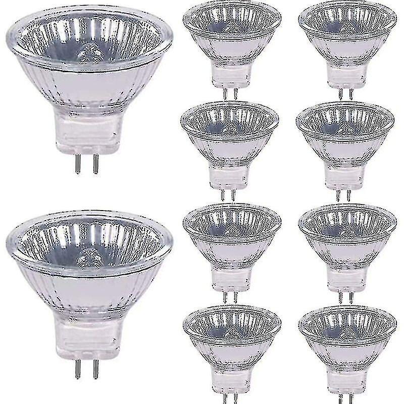 Halogen Bulbs 20w 12v Gu4 Base 2800k Warm White Dimmable, Pack Of 10 XH