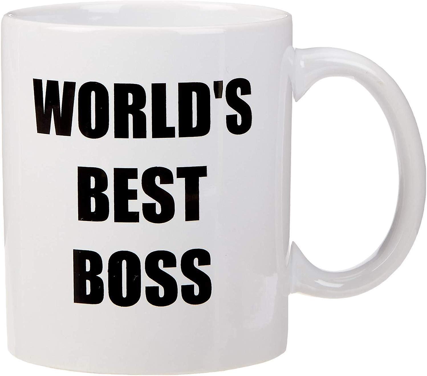 SSRGV Mugs Funny World's Best Boss  11 oz Coffee Mug, 1 Count (Pack of 1), White