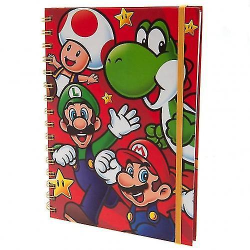 Super Mario Character Spiral Notebook Red A5