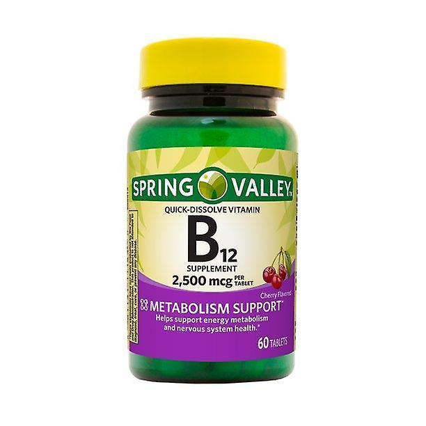 Spring Valley Vitamin B12 Tablets, 2500 Mcg, 60 Count