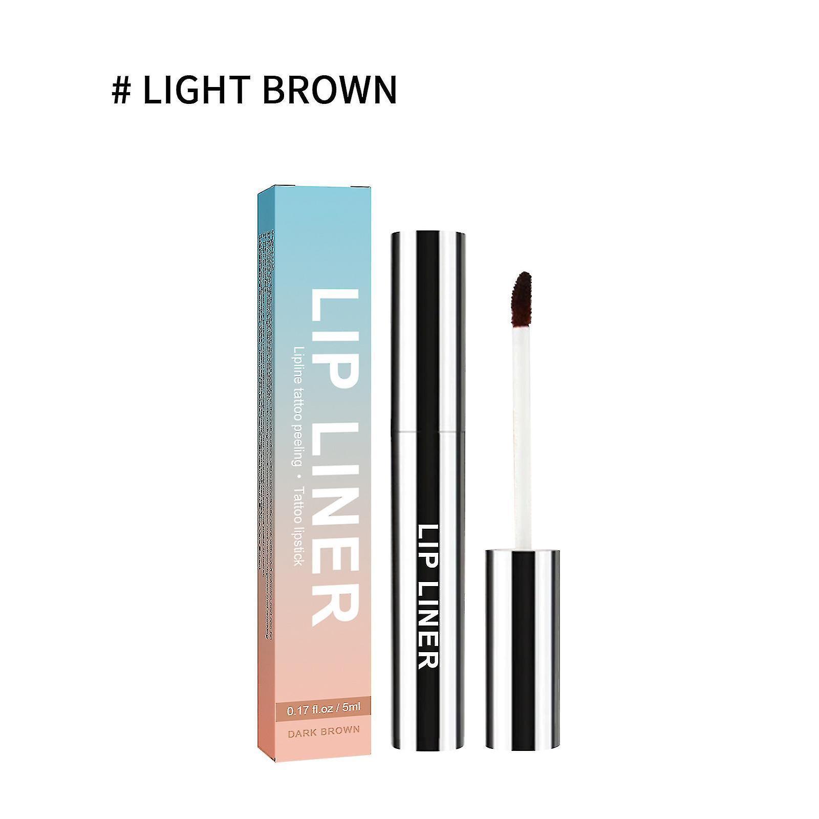 Elewelt Lip Liner, Peel Off Lip Liner Stain, Peel Off Lip Stain, Long Lasting Lip Stain, For All Skin Types light brown