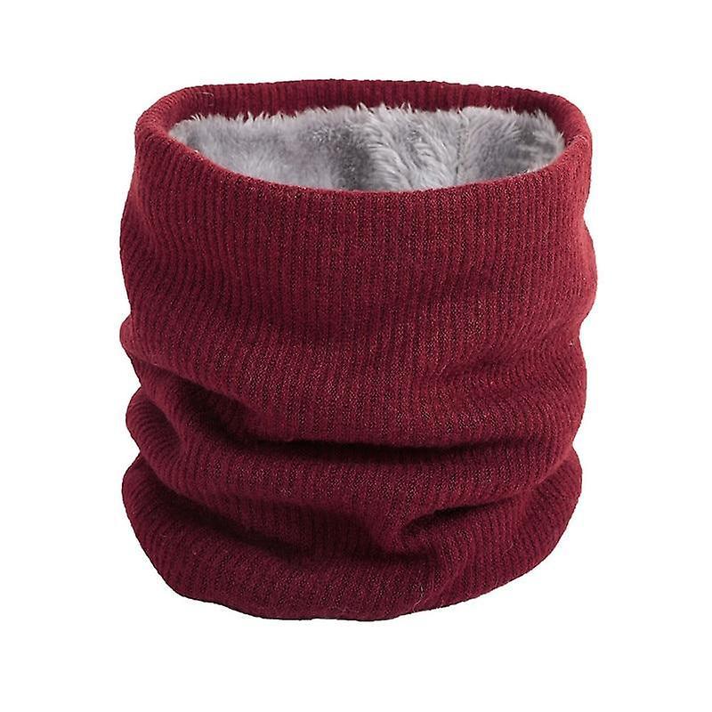 Slowmoose Winter / Neck Warmer Cotton Scarf wine red-200006154