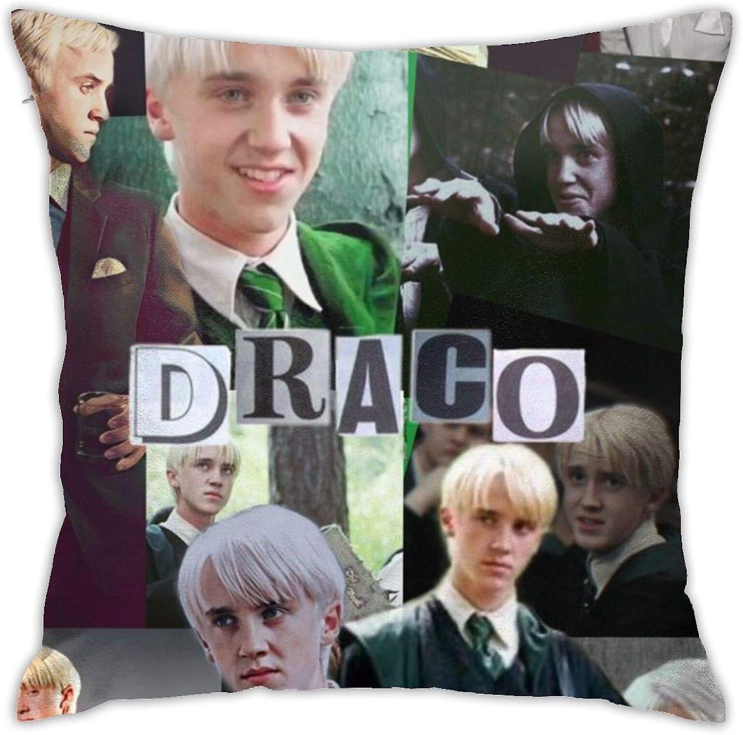 Kerota Draco-Malfoy Pillow Case Lightweight Super Soft Easy Care Throw Pillow Covers with Hidden Zipper Square Throw Sofa Pillow Cases Decorative C...