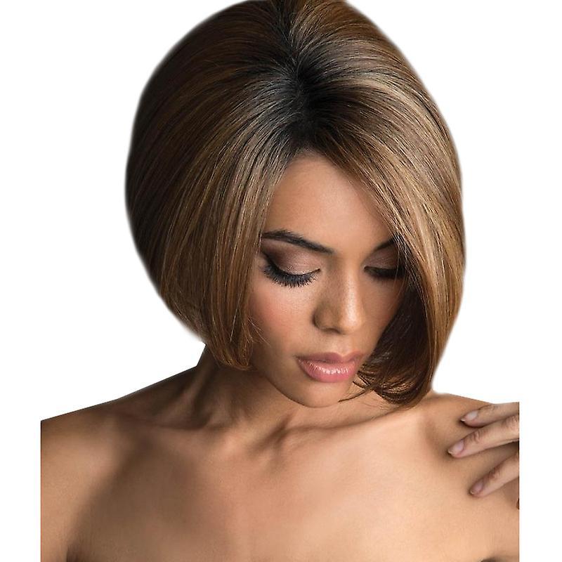 Manchalk Women Fashion Bob Synthetic Wig Short Straight Hair Wigs brown