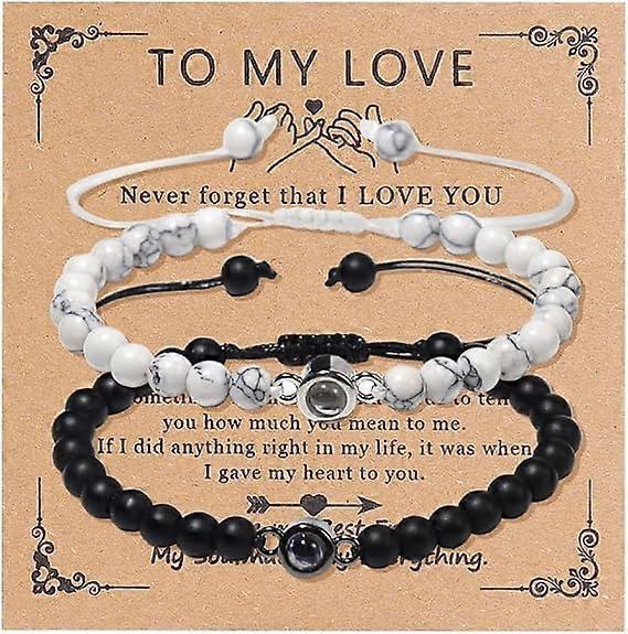 Unbrand I Love You 100 Language Bracelets Couples Gifts To My Men,Boyfriend, Girlfriend, Husband, My Love, Soulmate, Fiance Anniversary Valentines ...