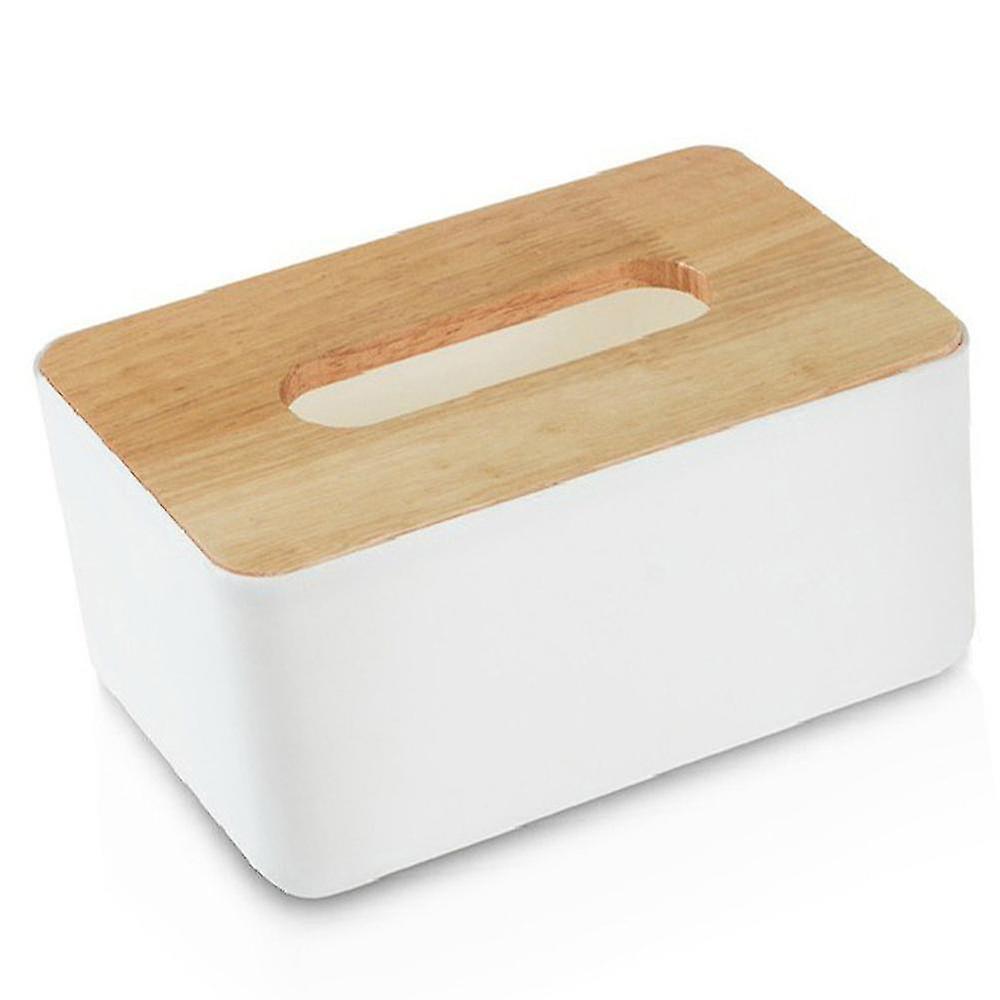 Sxbd Tissue Box Holder Cover,rectangular Paper Holder Boxes,removable Facial Tissue Box Holder For Bathro White