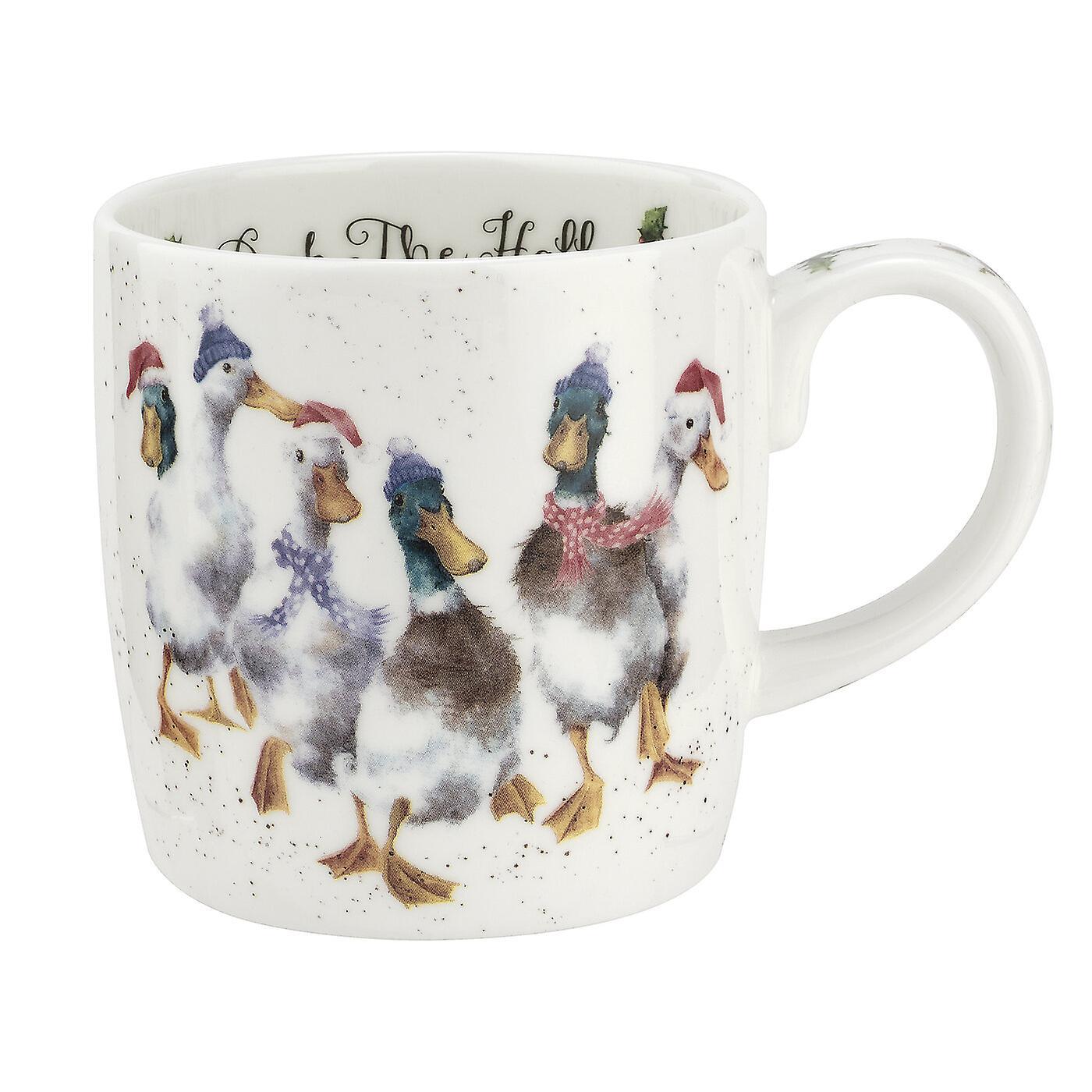 Wrendale Designs Duck the Halls Mug White