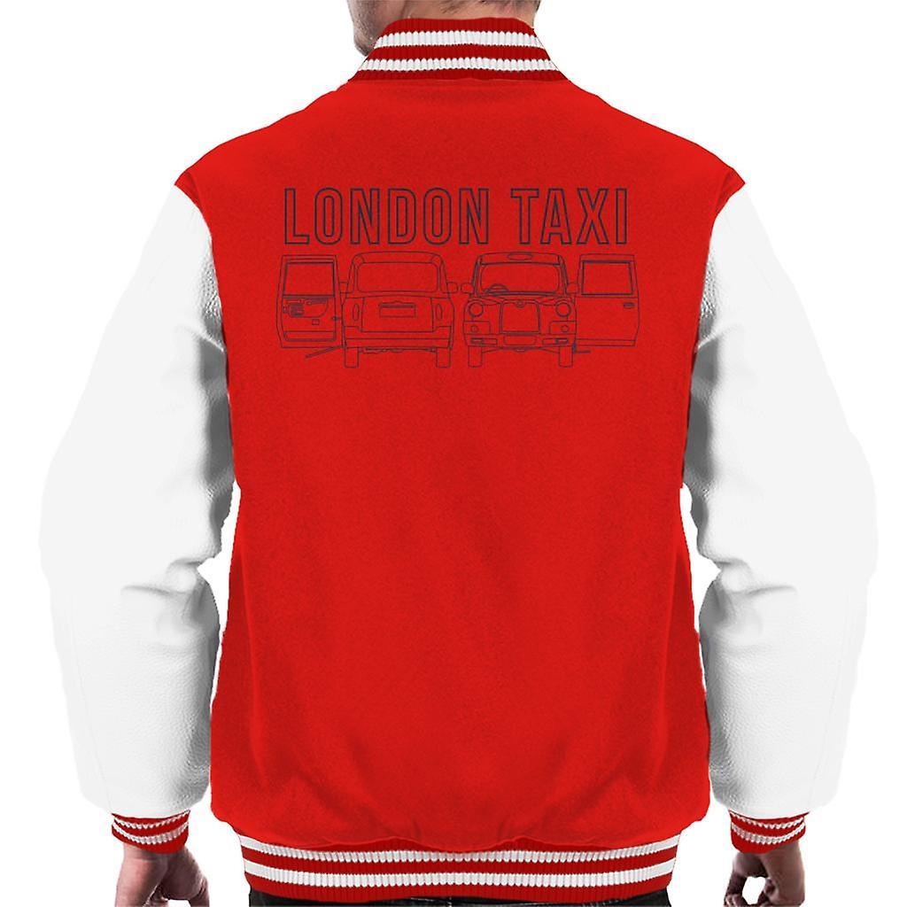 London Taxi Company TX4 Open Door Angles Men's Varsity Jacket Red/White Small