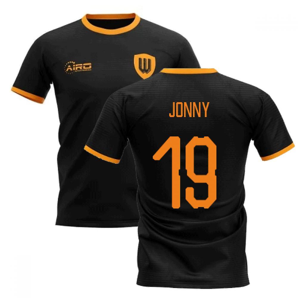 Airo Sportswear 2023-2024 Wolverhampton Away Concept Football Shirt (JONNY 19) Black 4XL