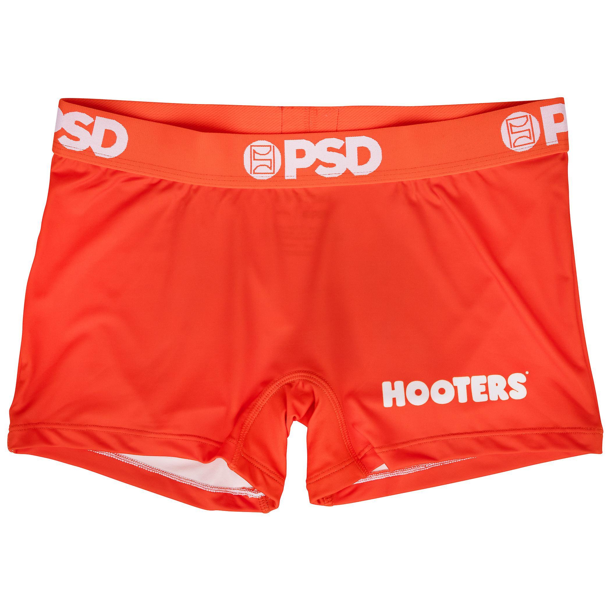 Famous Brands Hooters Restaurant Uniform Microfiber Blend Boy Shorts Underwear Orange X-Small