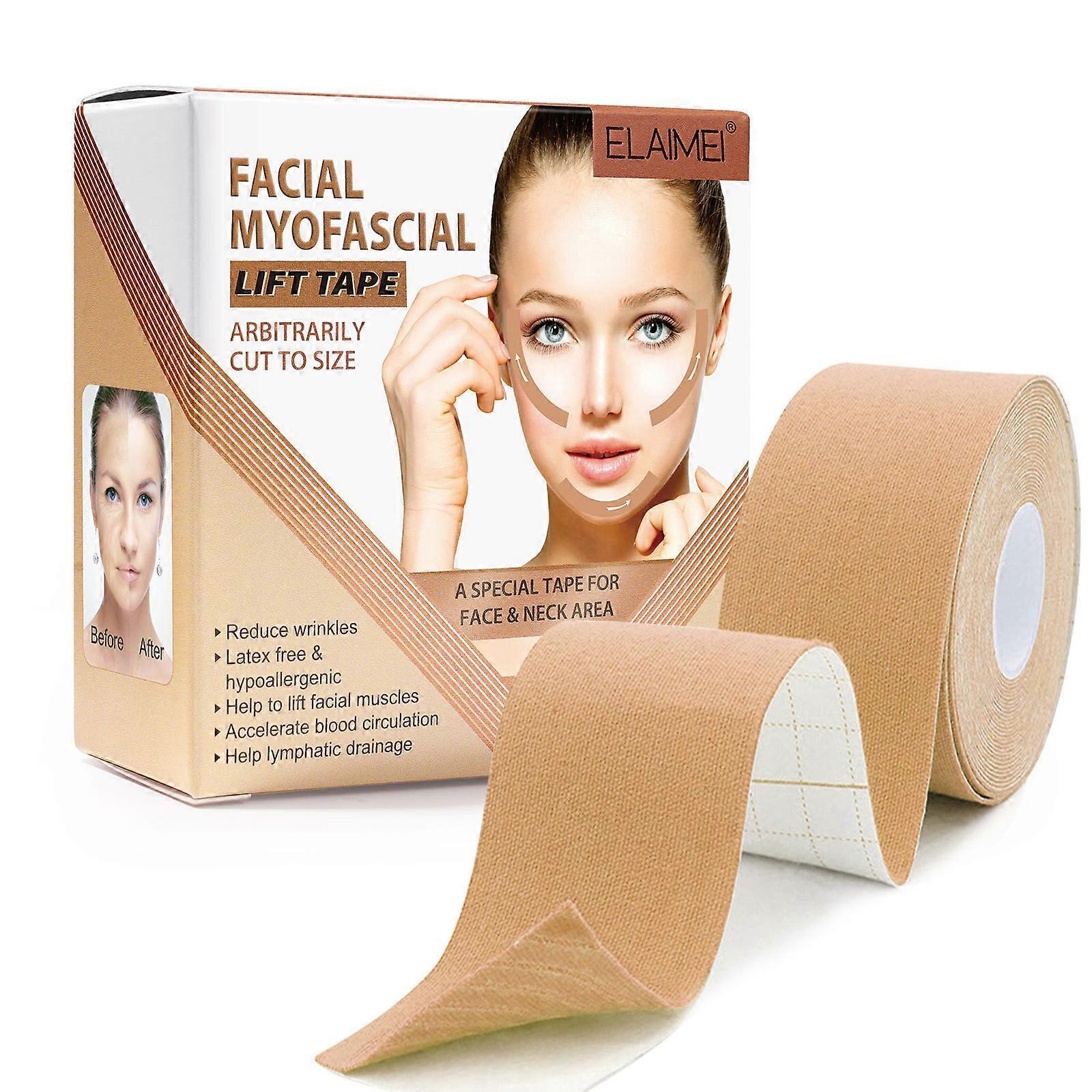 Kankanwo Facial Myofascial Lift Tape Wrinkle Patches,Face Eye Neck Lift Tape,  Anti-Wrinkle Patches Anti-Freeze Stickers Neck Lift Tape For Firming...