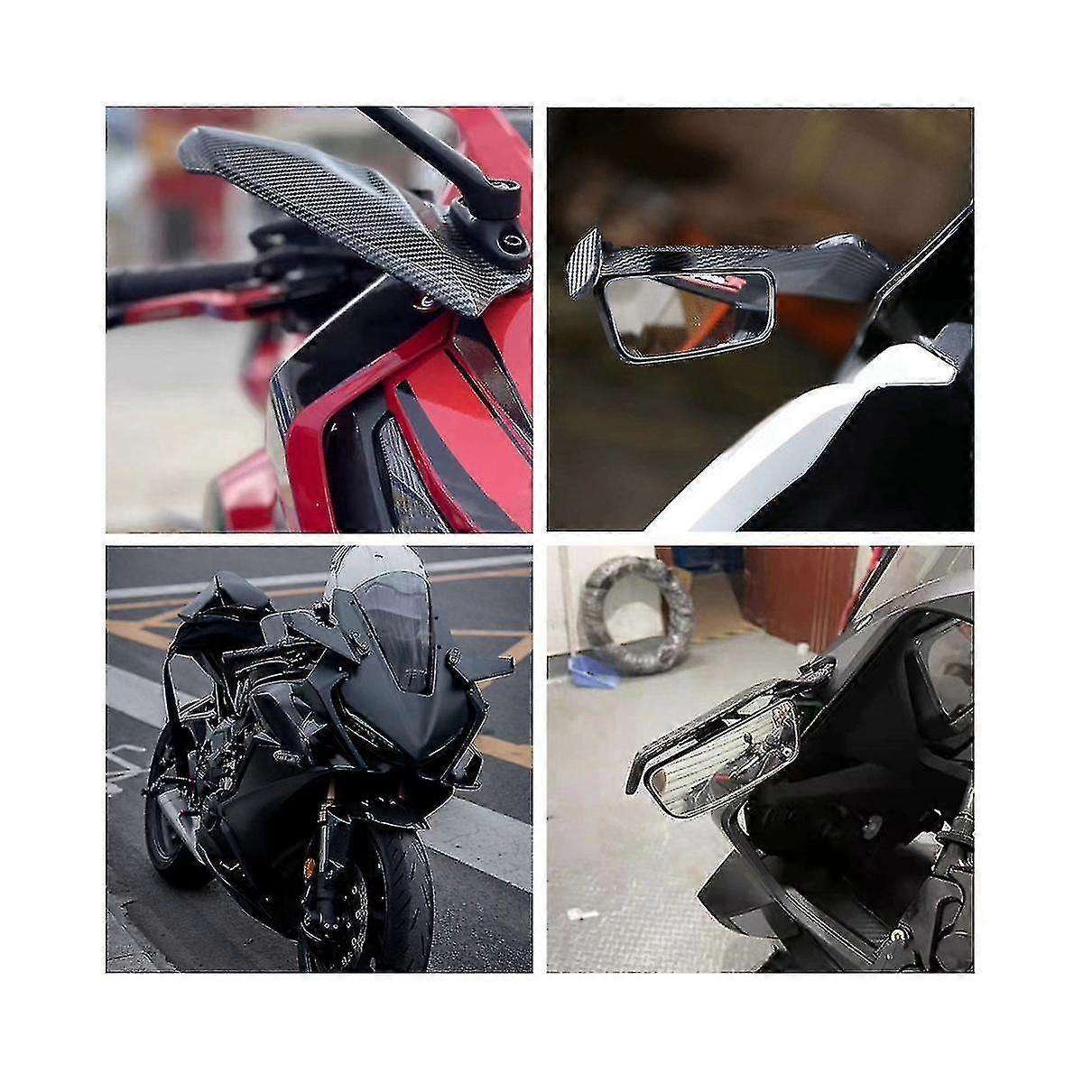 Aodai Universal Motorcycle Adjustable Flank Spoiler Fairing With Mirrors compatible with Cbr650r Yzf R1 Yz