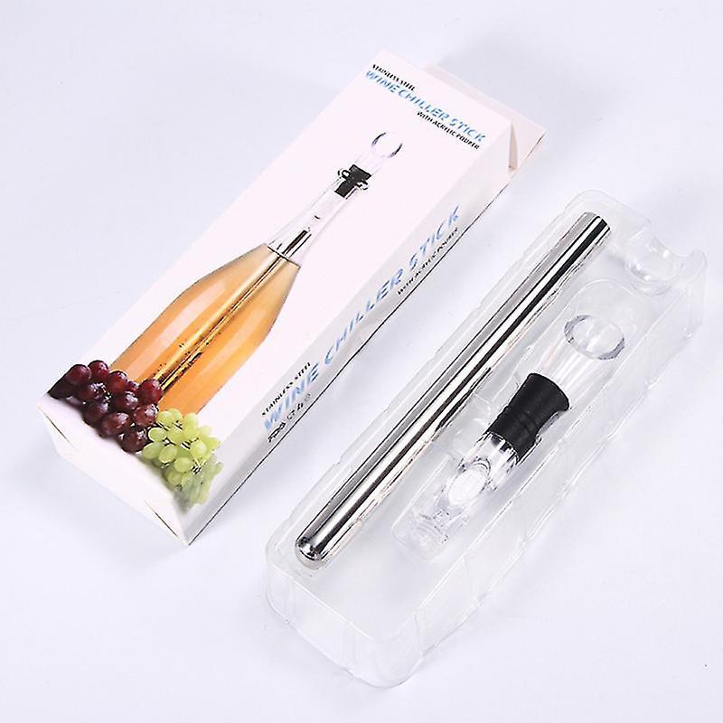 Bean Wine Cooler,wine Chiller With Stainless Steel Wine Pouer And Chill Rod,wine Bottle Cooler Stick