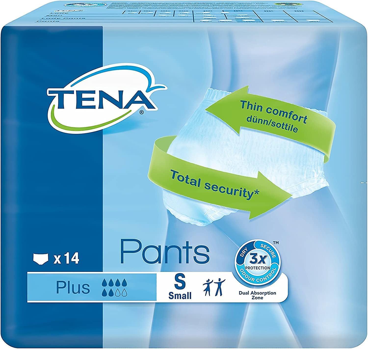 Tena Incontinence Pants Plus With Odour Neutraliser - Small Pack of 14 S