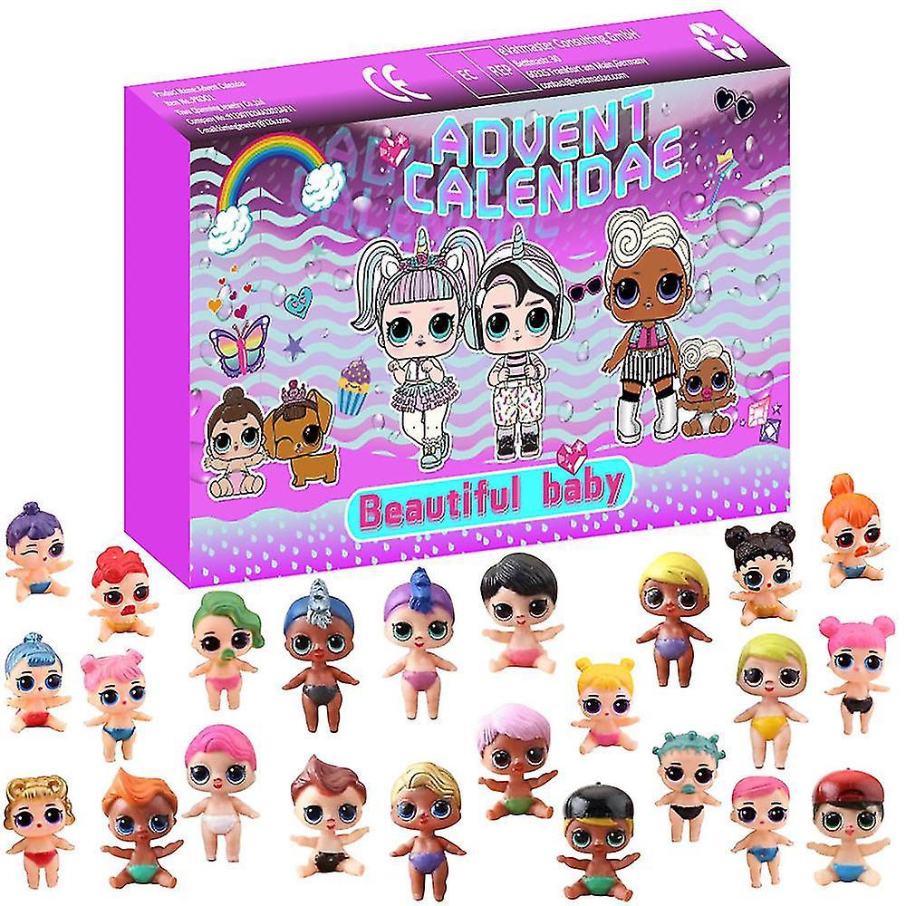 Hcankcan 24 Days 2022 Christmas Doll Advent Calendar Countdown Calendar With Surprise Toys Gifts