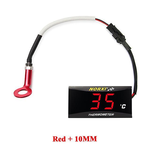 Vehicles Motorcycle Cylinder Head Temperature Sensor Norxi Mini Square Digital Instrument Humidity For Nmax125 Motorcycle Red-M10