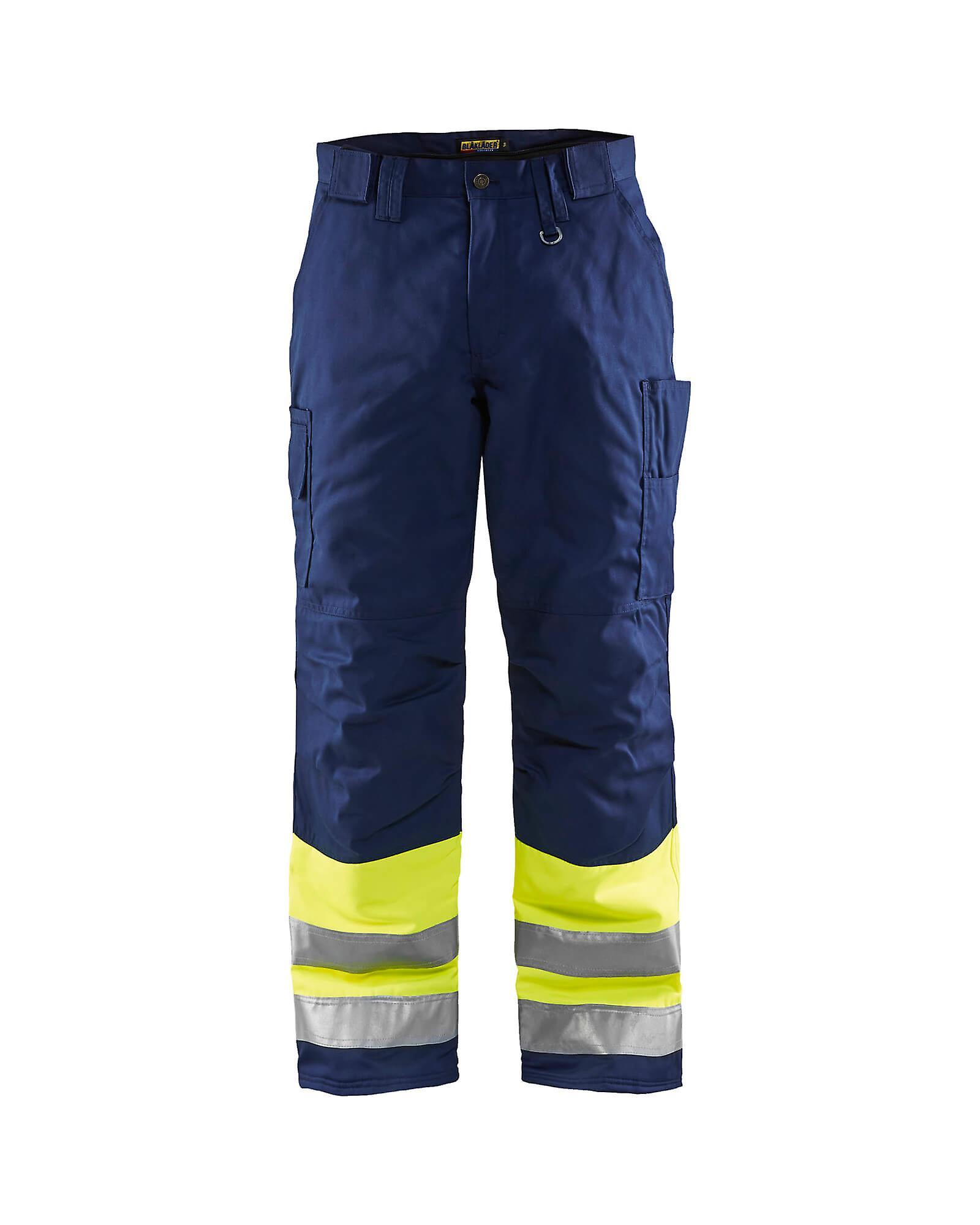 Blaklader 1862 hi-vis winter trousers - mens (18621811) - (colours 2 of 2) Yellow/navy blue