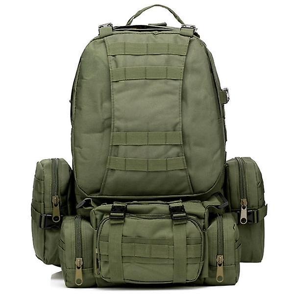 GreenZech 50L military nylon outdoor sports rucksack backpack for camping hiking etc Army green