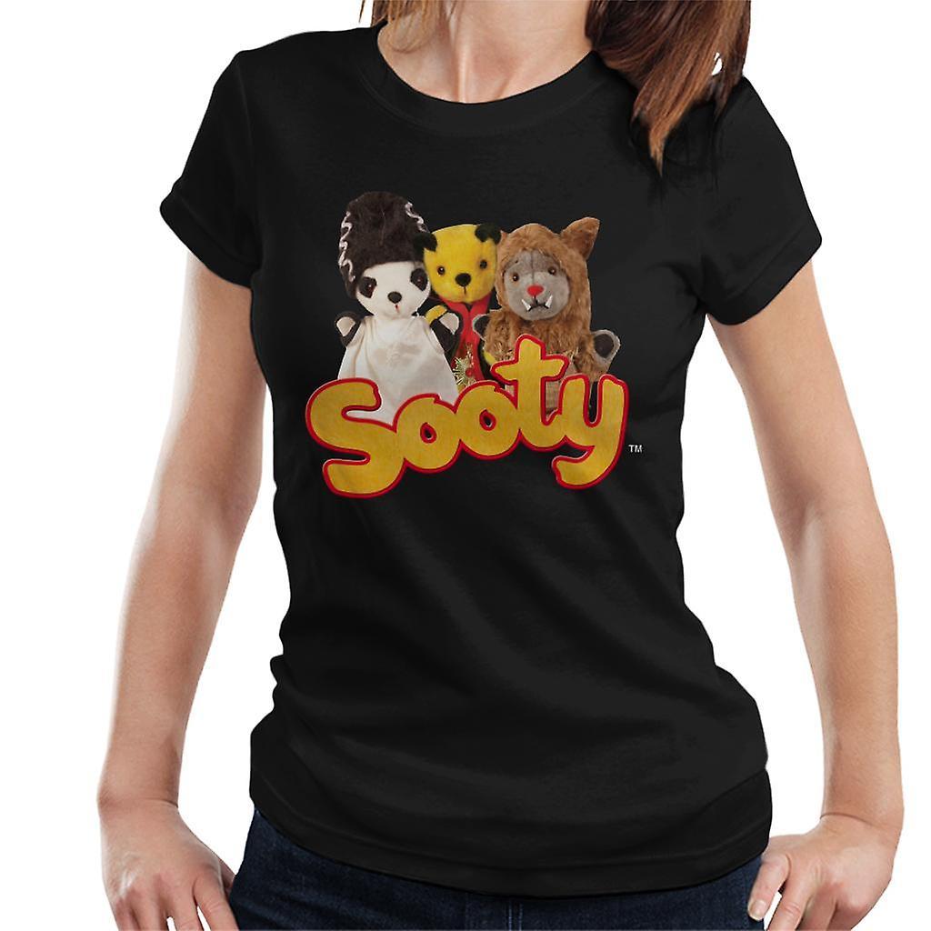 Sooty Halloween Spooky Trio Women's T-Shirt Black XX-Large