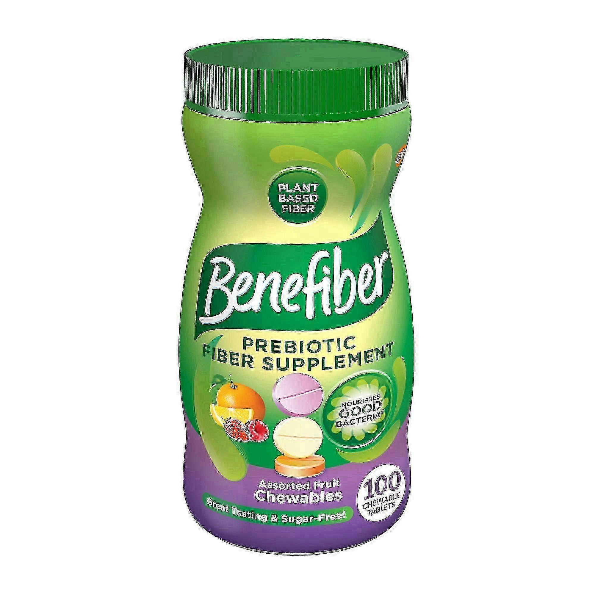 Benefiber Assorted Fruit Chewables Prebiotic Fiber Supplement, 100 Ea