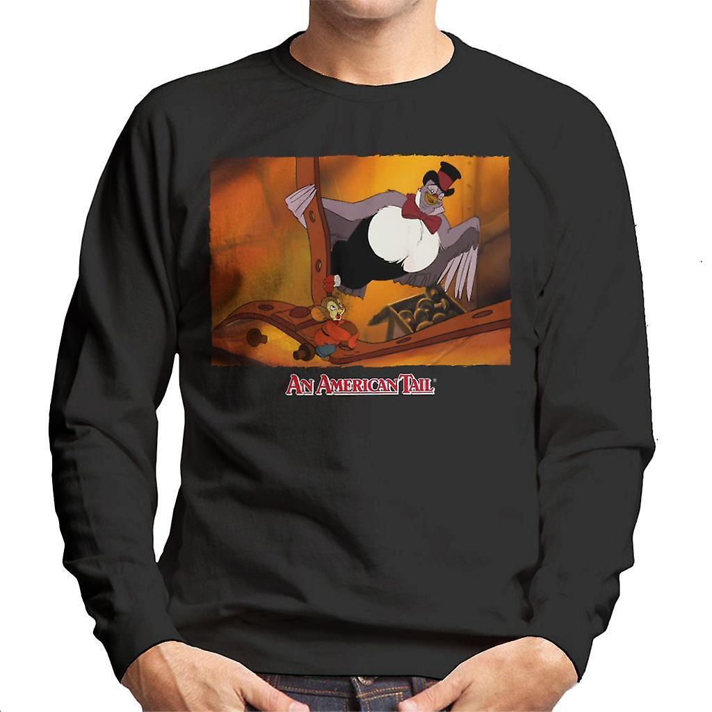 An American Tail Fieval And Henri Le Pigeon Men's Sweatshirt Black X-Large