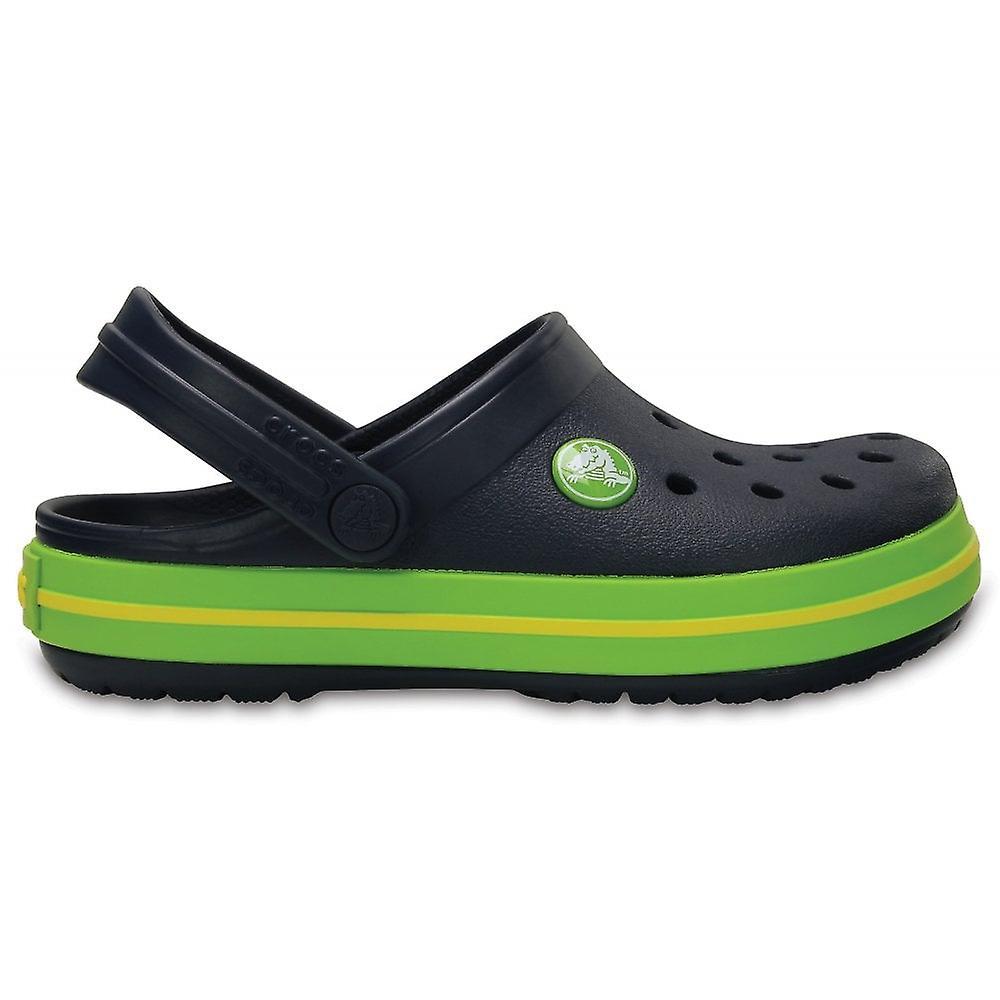 Kids Crocs Kids Crocband Clog (SS) Navy/Volt Uk Kids J1