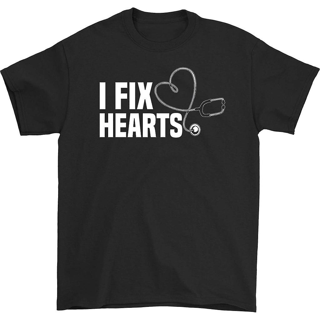 HISHARK I fix hearts t-shirt black XL