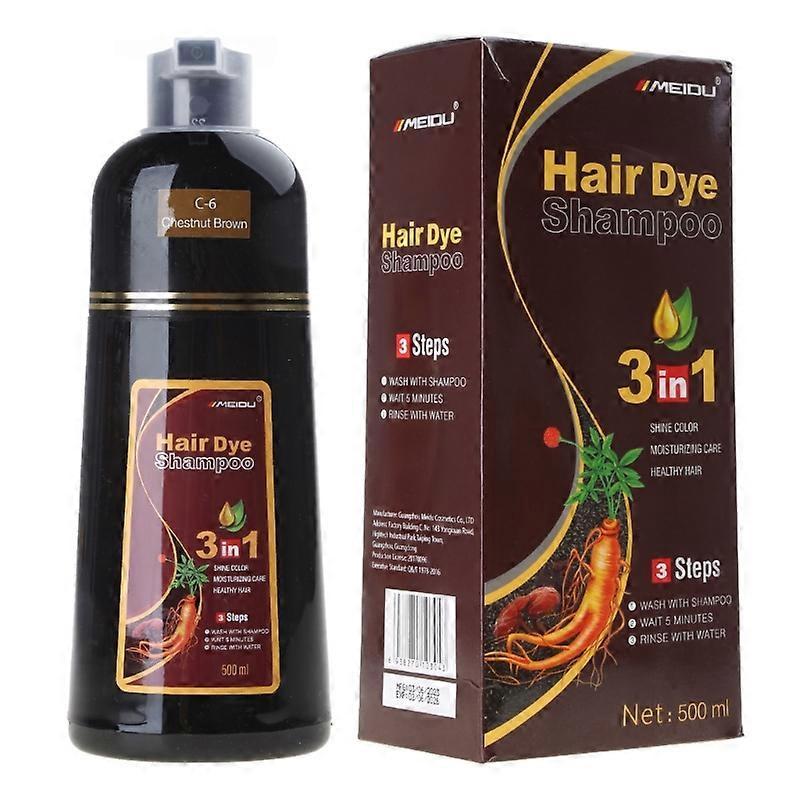 unbrand Hair Color Shampoo Hair Dye Shampoo Colors Hair in Minutes for Women and Men Brown